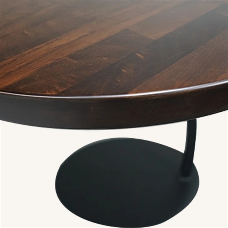 Solid Oak Wood Butcher Block Coffee Table in Walnut Color Wholesale high quality
